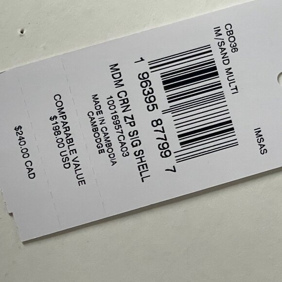 Coach Medium Corner Zip Wallet Shell CBO36 Brown Signature Canvas ID Compact - Picture 7 of 8